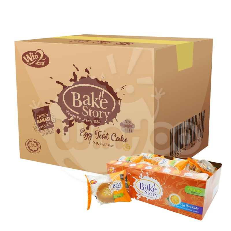 Bake Story Egg Tart Cake Orange Flavour 12 Boxes