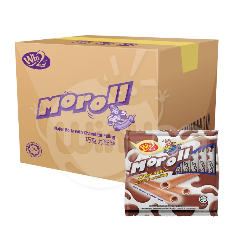 Moroll Wafer  Rolls  with Chocolate Filling 36 Bags