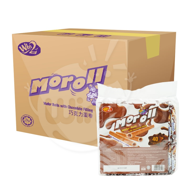 Moroll Wafer Rolls with Chocolate Filling 12 Bags