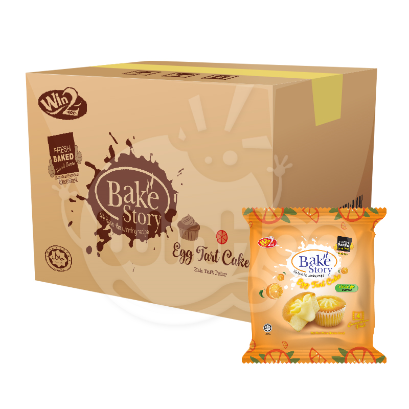 Bake Story Egg Tart Cake Orange Flavour 24 Bags