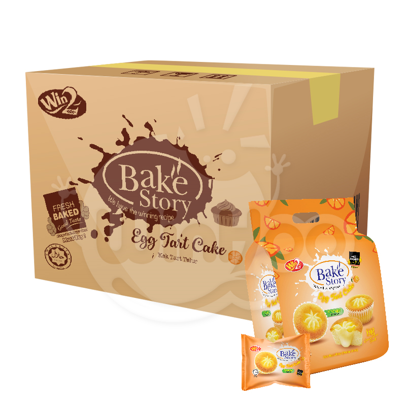 Bake Story Egg Tart Cake Orange Flavour 18 Bags