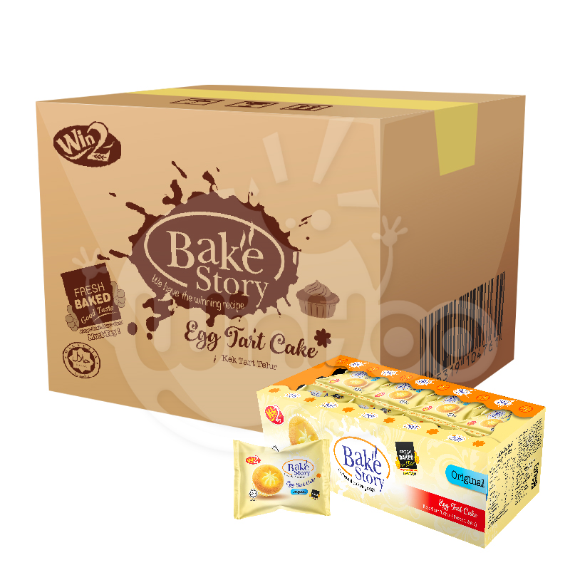 Bake Story Egg Tart Cake Original Flavour 12 Boxes